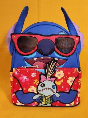 Loungefly Disney Lilo and Stitch Vacation SDCC Limited Edition Mini Backpack NEW